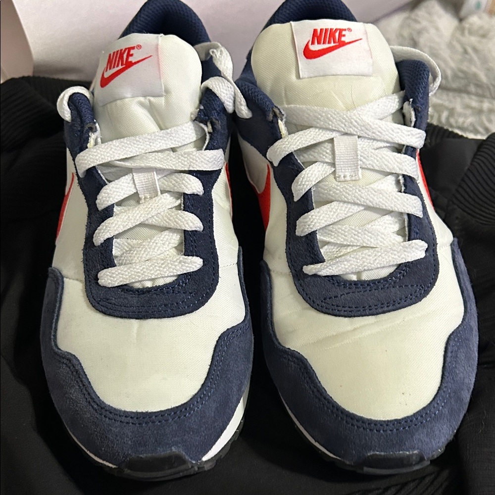 Nike Navy and White Sneakers with Red Accents